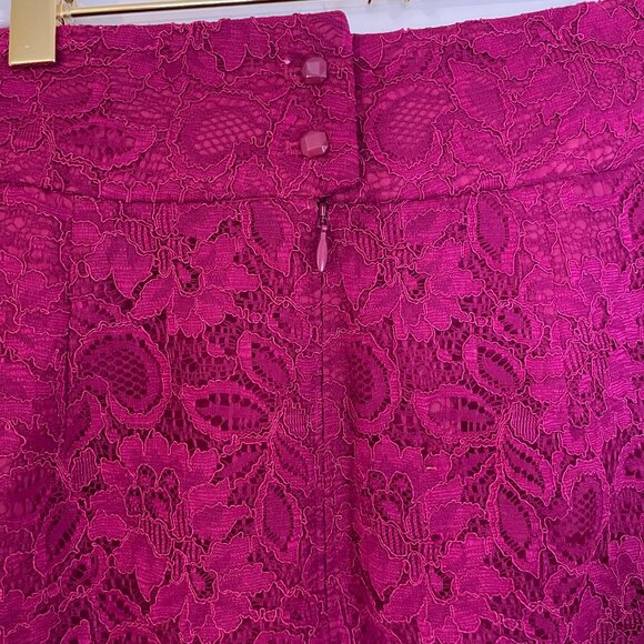 Banana Republic 4P Hot Pink Lace Skirt – Fitted Petite, True to Size - Picture 8 of 8